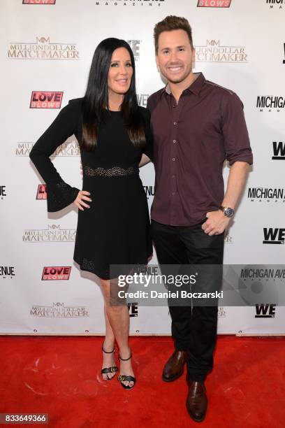 Patti Stanger and Ryan Chiaverini attend WE tv's LOVE BLOWS Premiere Event at Flamingo Rum Club on August 16, 2017 in Chicago, Illinois.