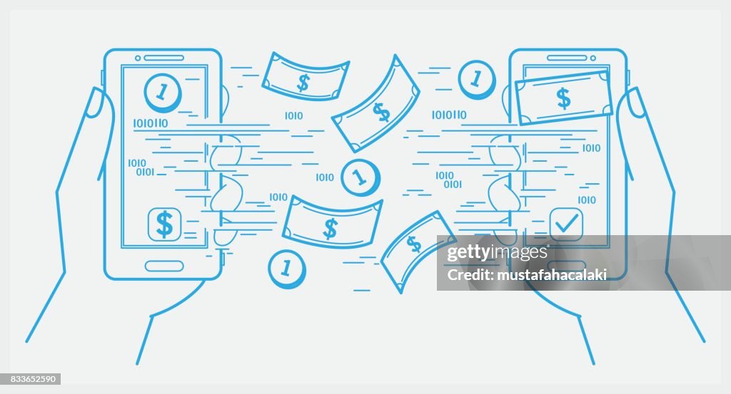 Sending and receiving money with smartphone