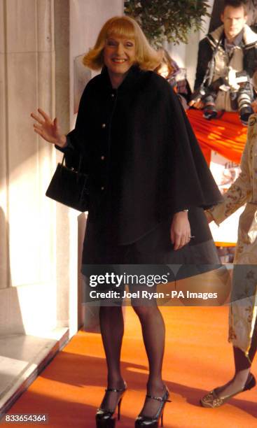 Grayson Perry arrives for the South Bank Show Awards at the Savoy Hotel in central London.