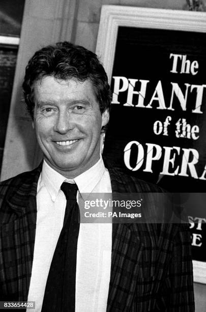 Michael Crawford, star of the hit musical 'Phantom of the opera', at the stage door. Crawford returns after doctors had ordered hm off stage for two...