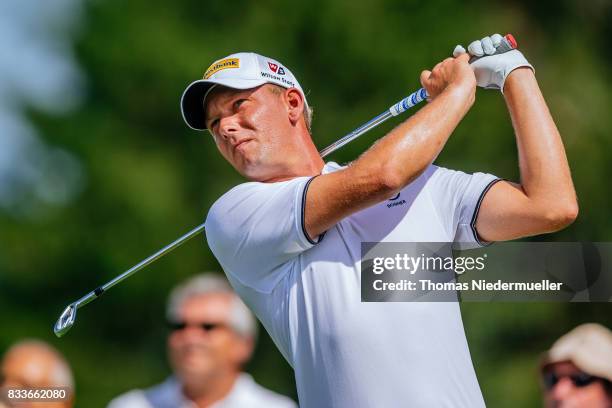 Marcel Siem of Germany is seen during day one of the Saltire Energy Paul Lawrie Matchplay at Golf Resort Bad Griesbach on August 17, 2017 in Passau,...