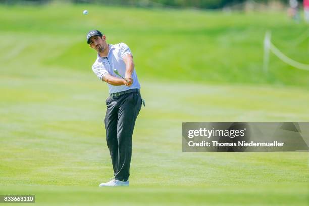 Matthieu Pavon of France is seen at day one of the Saltire Energy Paul Lawrie Matchplay at Golf Resort Bad Griesbach on August 17, 2017 in Passau,...