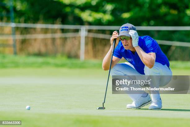 Mikko Ilonen of Finnland is seen at day one of the Saltire Energy Paul Lawrie Matchplay at Golf Resort Bad Griesbach on August 17, 2017 in Passau,...