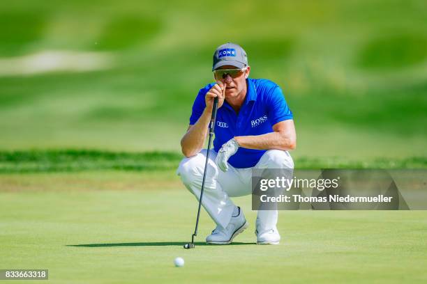 Mikko Ilonen of Finnland is seen at day one of the Saltire Energy Paul Lawrie Matchplay at Golf Resort Bad Griesbach on August 17, 2017 in Passau,...