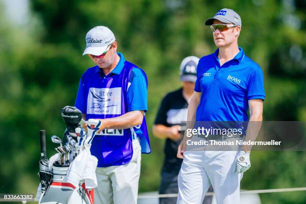 Mikko Ilonen of Finnland is seen at day one of the Saltire Energy Paul Lawrie Matchplay at Golf Resort Bad Griesbach on August 17, 2017 in Passau,...