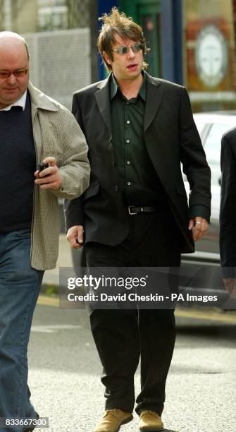 Ian McCulloch, the lead singer of Echo And The Bunnymen, arrives at Glasgow District Court before being cleared of assaulting two fans after a...