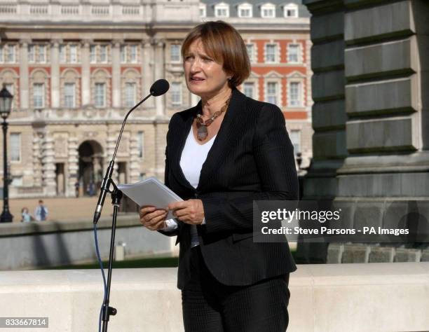 Culture Secretary Tessa Jowell delivers a speech during the unveiling of a memorial to those who died in the Bali bombings four years ago, on Clive...