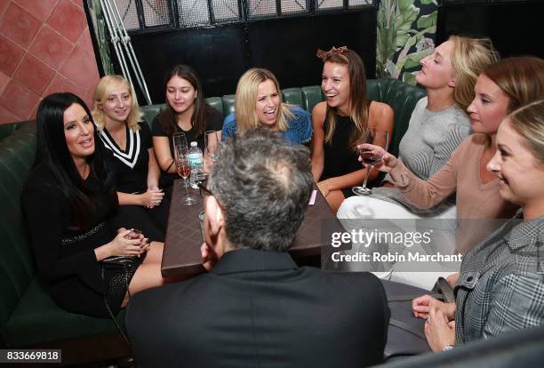 Patti Stanger and guest attend WE tv's LOVE BLOWS Premiere Event at Flamingo Rum Club on August 16, 2017 in Chicago, Illinois.