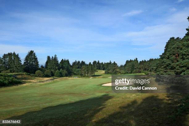 The 355 yards par 4, fourth hole on the Queen's Course at The Gleneagles Hotel on August 10, 2017 in Auchterarder, Scotland.