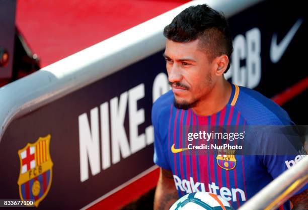 Presentation of Paulinho as new player of the FC Barcelona, in Barcelona, on August 17, 2017. Photo: JoanValls/Urbanandsport/Nurphoto --