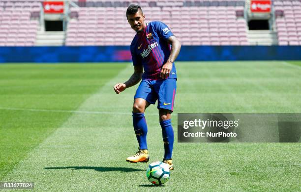 Presentation of Paulinho as new player of the FC Barcelona, in Barcelona, on August 17, 2017. Photo: JoanValls/Urbanandsport/Nurphoto --