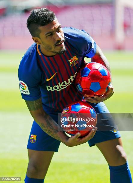 Presentation of Paulinho as new player of the FC Barcelona, in Barcelona, on August 17, 2017. Photo: JoanValls/Urbanandsport/Nurphoto --