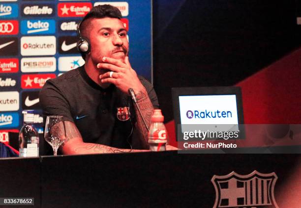 Presentation of Paulinho as new player of the FC Barcelona, in Barcelona, on August 17, 2017. Photo: JoanValls/Urbanandsport/Nurphoto --