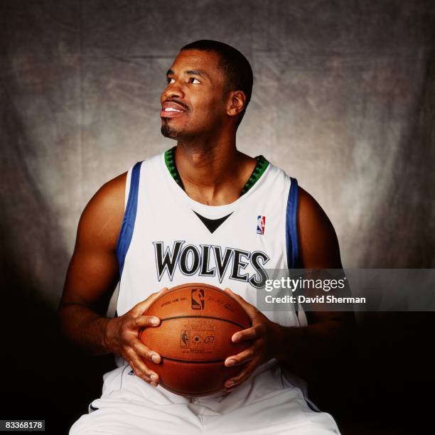 Jason Collins of the Minnesota Timberwolves poses for a portrait during NBA Media Day on September 29, 2008 at the Target Center in Minneapolis,...