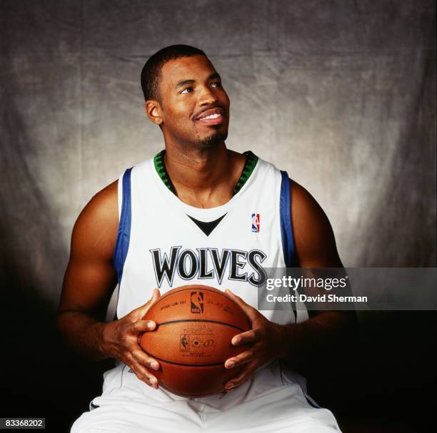 Jason Collins of the Minnesota Timberwolves poses for a portrait during NBA Media Day on September 29, 2008 at the Target Center in Minneapolis,...