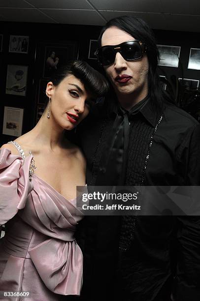 Actress Paz Vega and Marilyn Manson attends SPIKE TV's "Scream 2008" Awards held at the Greek Theatre on October 18, 2008 in Los Angeles, California.