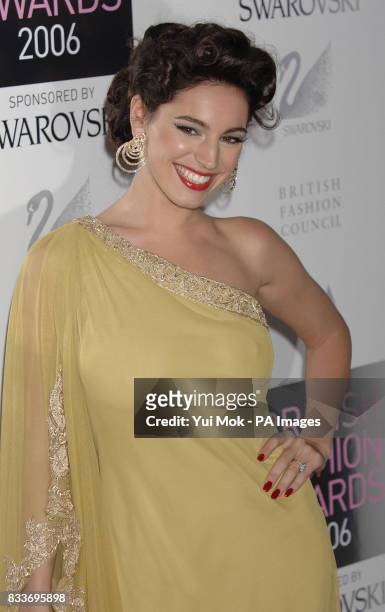 Kelly Brook arrives for the 2006 British Fashion Awards at the Victoria & Albert Museum in west London.