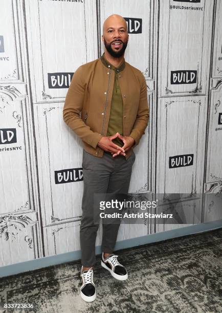 Rapper Common discusses the film "13th" at Build Studio on August 17, 2017 in New York City.