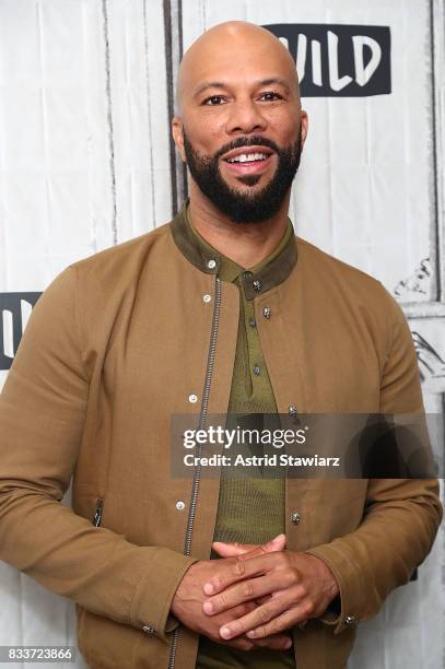 Rapper Common discusses the film "13th" at Build Studio on August 17, 2017 in New York City.