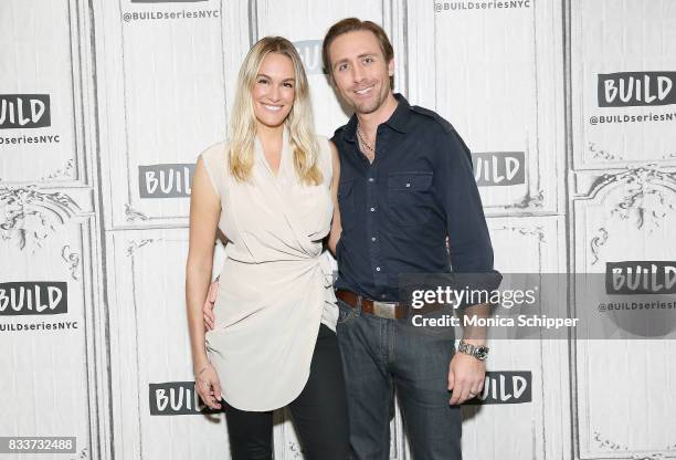 Ashlan Gorse Cousteau and Philippe Cousteau Jr. Discuss "Caribbean Pirate Treasure" at Build Studio on August 17, 2017 in New York City.
