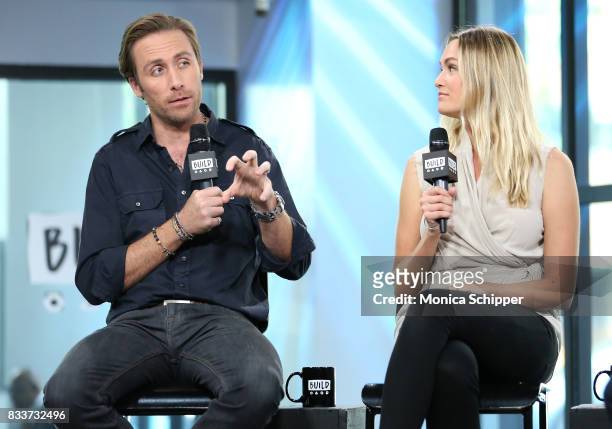 Philippe Cousteau Jr. And Ashlan Gorse Cousteau discuss "Caribbean Pirate Treasure" at Build Studio on August 17, 2017 in New York City.
