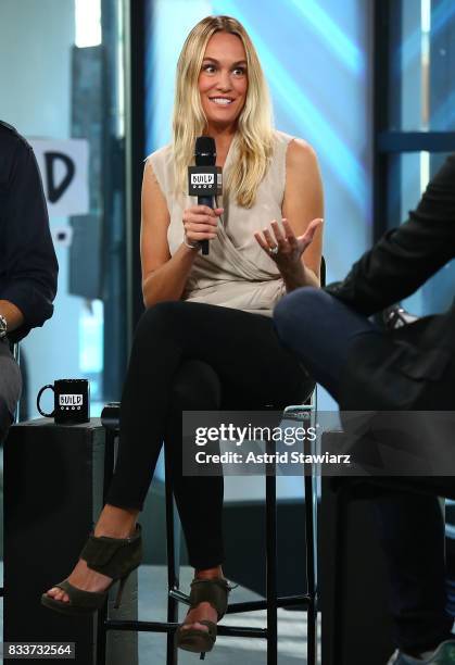 Environmentalist Ashlan Cousteau discusses her Travel Channel show "Caribbean Pirate Treasure" at Build Studio on August 17, 2017 in New York City.