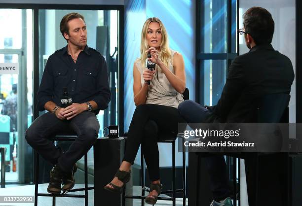 Environmentalists Philippe Cousteau and Ashlan Cousteau discuss their Travel Channel show "Caribbean Pirate Treasure" at Build Studio on August 17,...