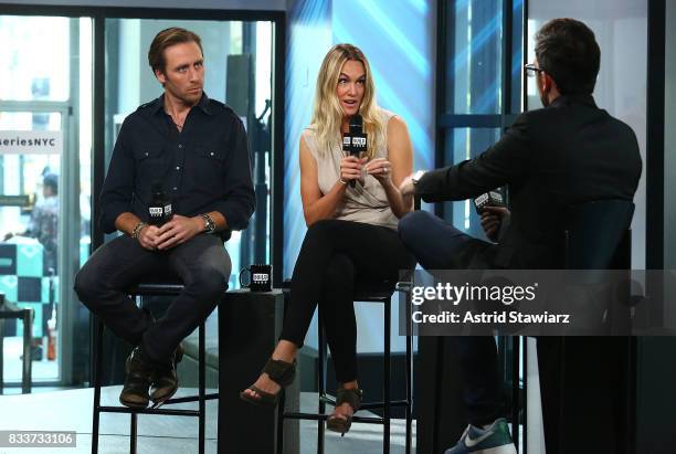 Environmentalists Philippe Cousteau and Ashlan Cousteau discuss their Travel Channel show "Caribbean Pirate Treasure" at Build Studio on August 17,...