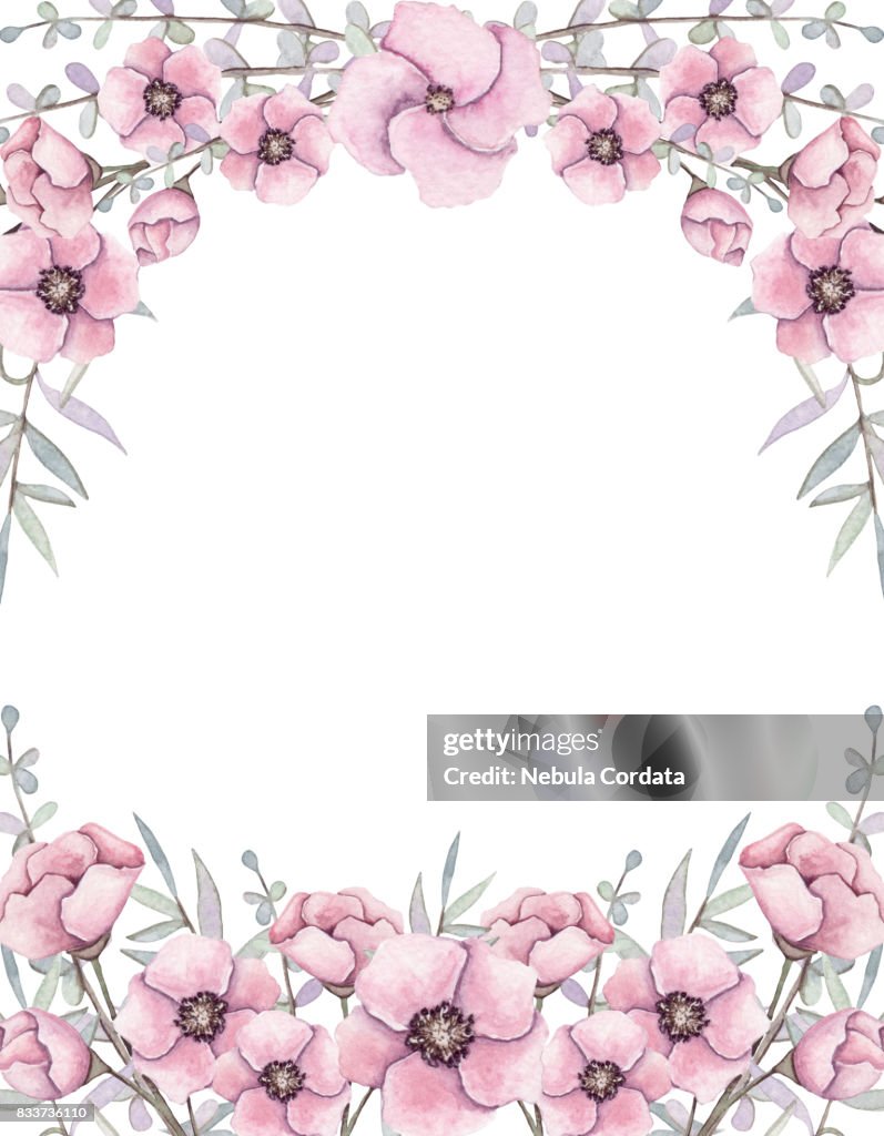 Marco Floral Con Flores En Colores Pastel Ilustración de stock - Getty Images Marco Floral Con Flores En Colores Pastel Ilustración de stock - Getty Images