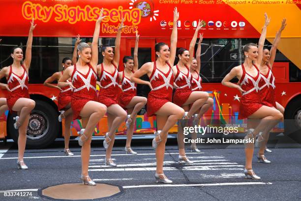 The Radio City Rockettes Christmas in August 2017 perform on August 17, 2017 in New York City.