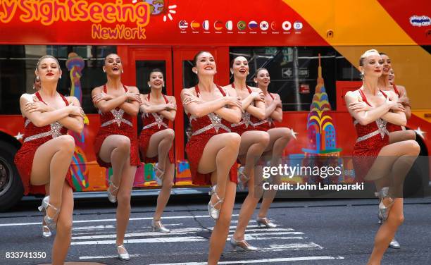 The Radio City Rockettes Christmas in August 2017 perform on August 17, 2017 in New York City.