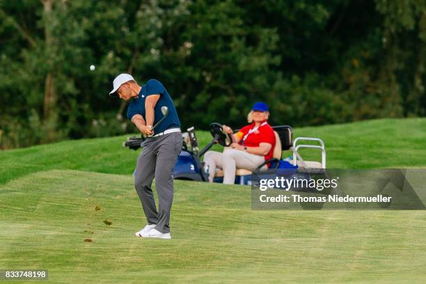 Tom Lewis of England is seen during day one of the Saltire Energy Paul Lawrie Matchplay at Golf Resort Bad Griesbach on August 17, 2017 in Passau,...