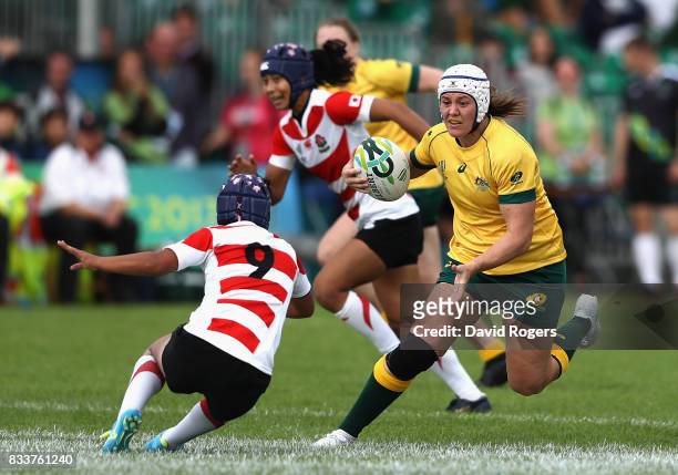 Sharni Williams of Australia in action during the Women's Rugby World Cup Pool C match between Australia and Japan at Billings Park UCD on August 17,...
