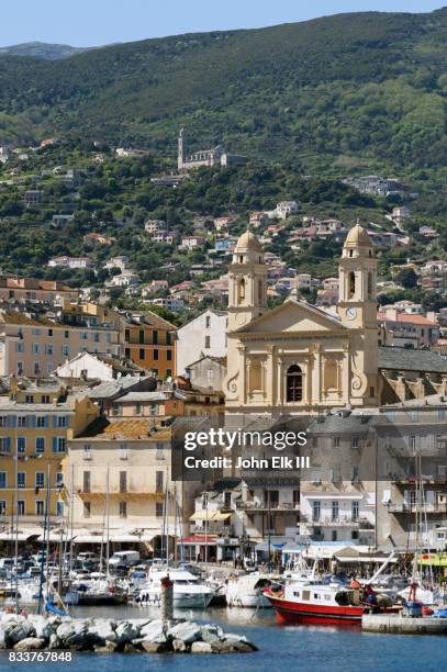 church of saint john the baptist in bastia - bastia stock pictures, royalty-free photos & images