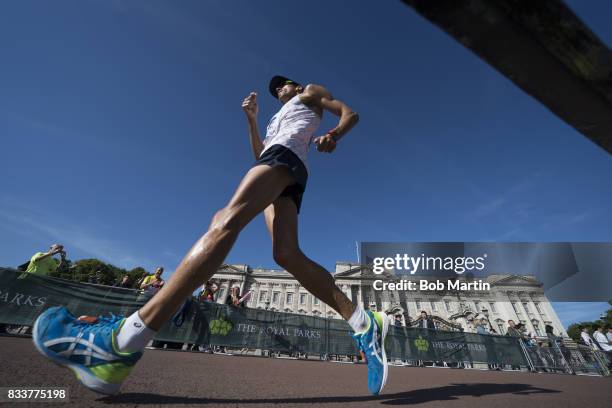 16th IAAF World Championships: France Yohann Diniz in action during Men's 50K Walk at Olympic Stadium. London, England 8/12/2017 CREDIT: Bob Martin