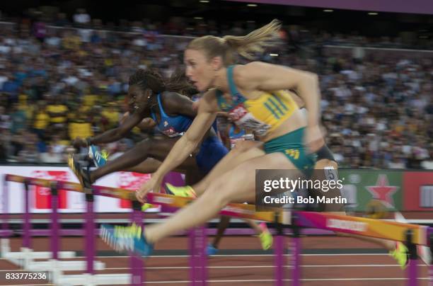 16th IAAF World Championships: USA Dawn Harper-Nelson in action during Women's 100M Hurdles at Olympic Stadium. London, England 8/12/2017 CREDIT: Bob...