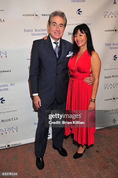 Friends Reaching Out Executive Director Christina Desimone and Bruce Lipnick attend the 2008 Friends Helping Friends Benefit at Hudson Terrace on...