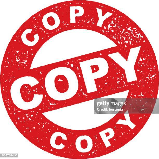 rubber stamp black and white icon set on transparent background - duplicate copy stock illustrations