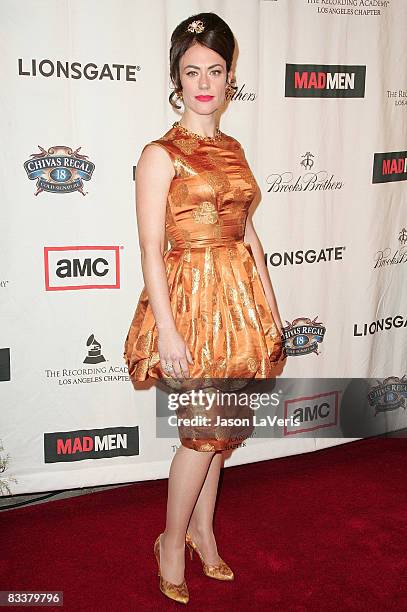 Actress Maggie Siff attends "A Night on the Town with Mad Men" at the El Rey Theater on October 21, 2008 in Los Angeles, California.