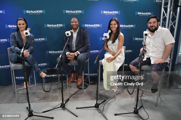 Demi Lovato visits 'The Morning Mash Up' on SiriusXM Hits 1 Channel at the SiriusXM Studios on August 17, 2017 in New York City.