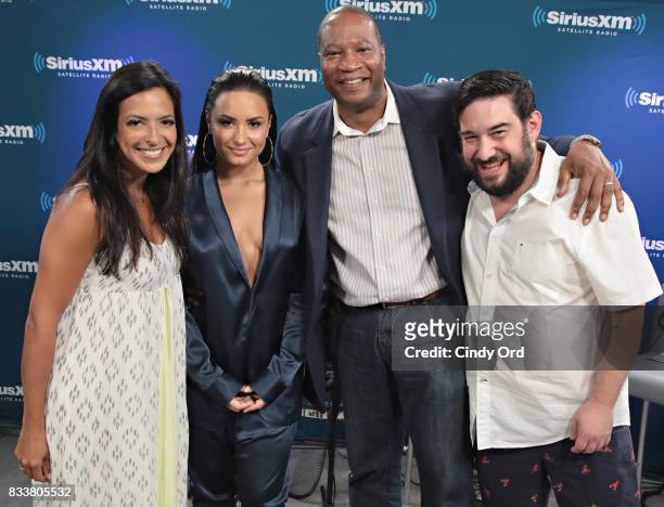 Demi Lovato visits 'The Morning Mash Up' on SiriusXM Hits 1 Channel at the SiriusXM Studios on August 17, 2017 in New York City.