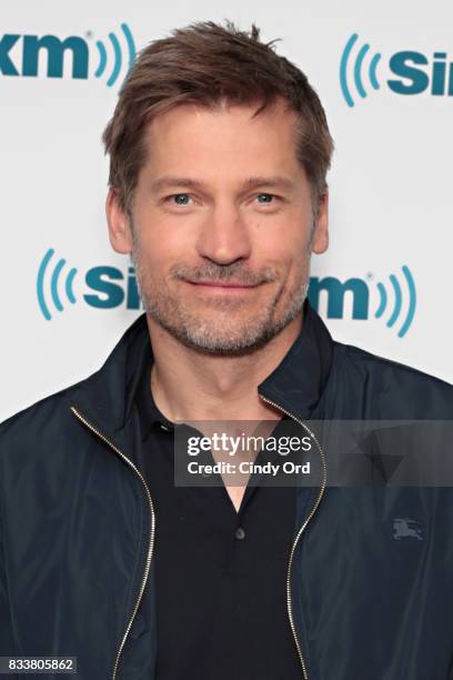 Actor Nikolaj Coster-Waldau visits the SiriusXM Studios on August 17, 2017 in New York City.