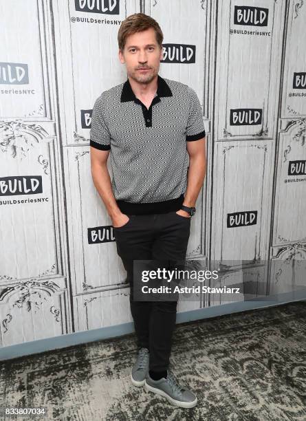 Actor Nikolaj Coster-Waldau discusses the film "Shot Caller" at Build Studio on August 17, 2017 in New York City.