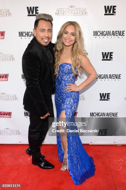 Daniel and Emi Bellino attend WE tv's LOVE BLOWS Premiere Event at Flamingo Rum Club on August 16, 2017 in Chicago, Illinois.