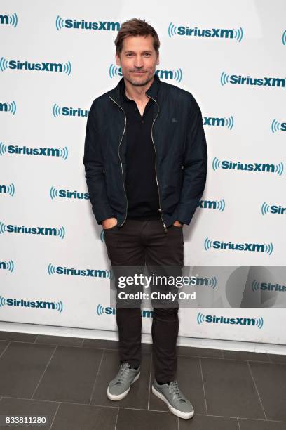 Actor Nikolaj Coster-Waldau visits the SiriusXM Studios on August 17, 2017 in New York City.