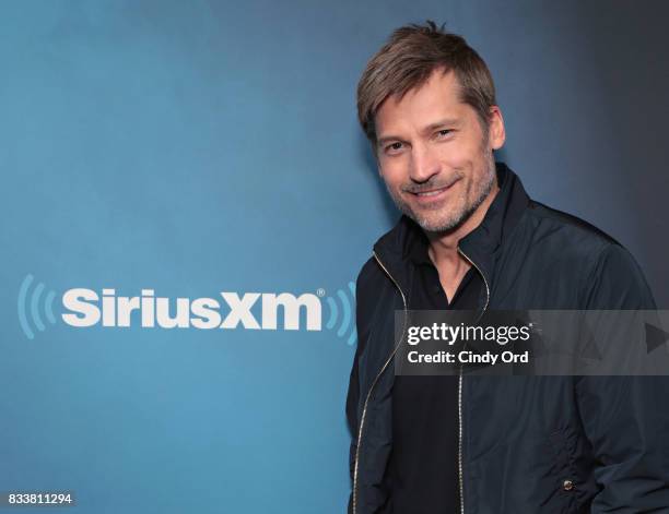 Actor Nikolaj Coster-Waldau visits the SiriusXM Studios on August 17, 2017 in New York City.