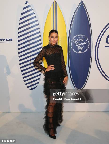 Jodi Anasta attends the Myer 'Spring Social' Night Event at Bronte Surf Life Club on August 17, 2017 in Sydney, Australia.