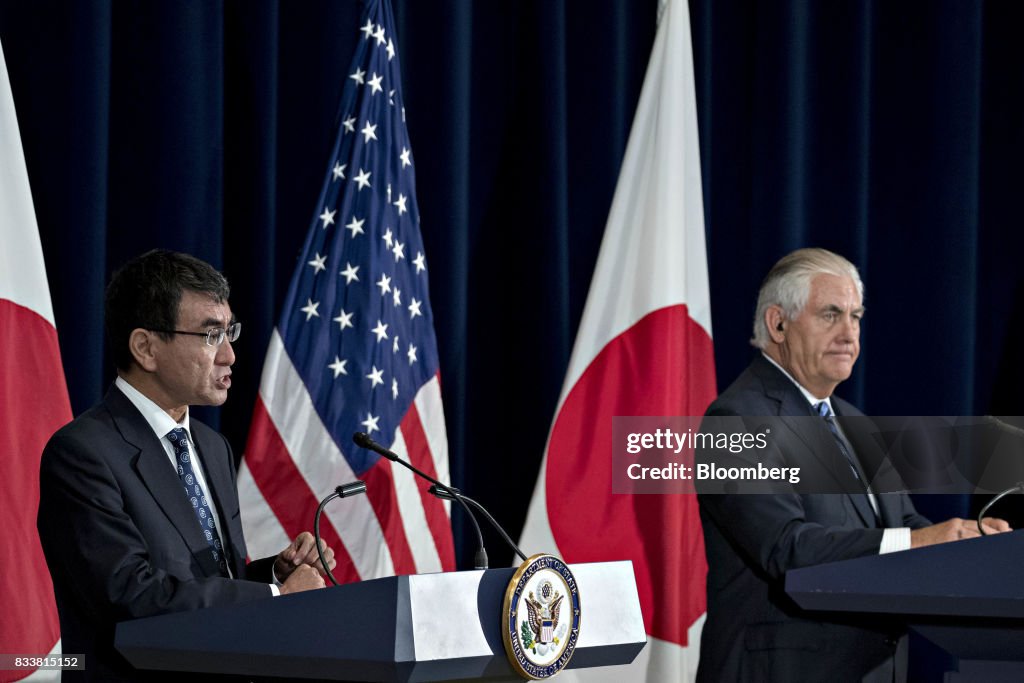 Secretary Tillerson And Secretary Mattis Hold News Conference With Japan's Foreign Minister Kono And Defense Minister Onodera