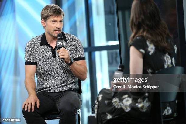 Actor Nikolaj Coster-Waldau discusses his new film "Shot Caller" at Build Studio on August 17, 2017 in New York City.