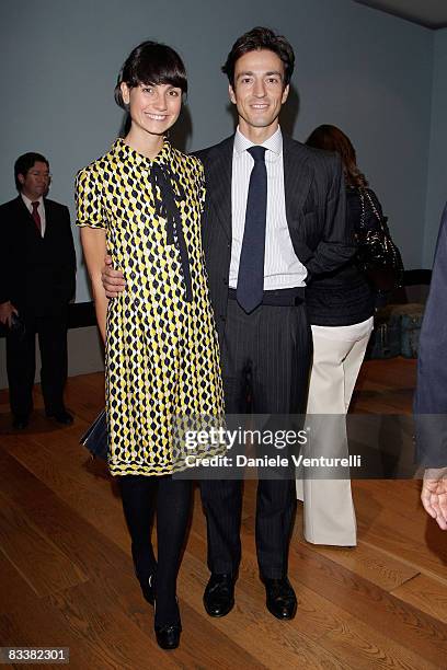 Eva Nasi and Alessandro Nasi attend the 'Why Africa?' exhibition opening At the Pinacoteca Giovanni E Marella Agnelli on October 5, 2007 in Turin,...